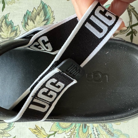 UGG Black Size 10 Sport Yeah Sandals new soft flexible adjustable back strap - Picture 8 of 9